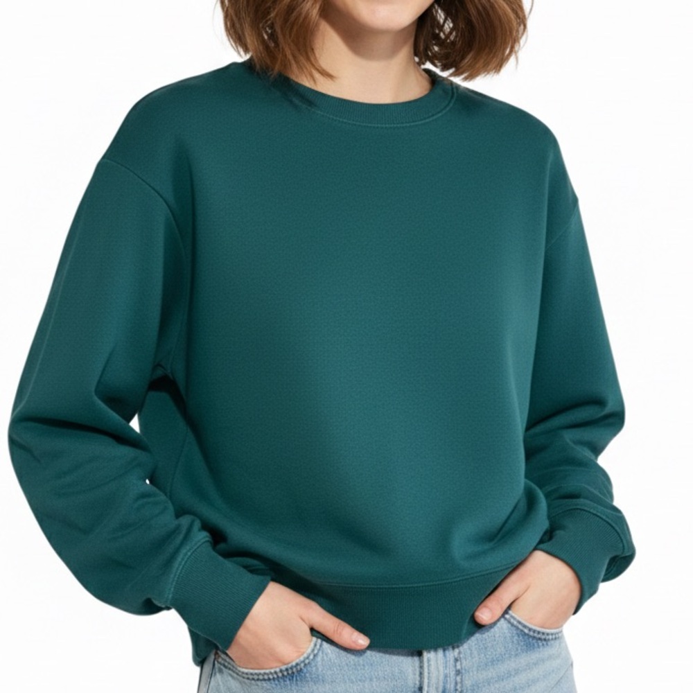 Teal Crew Neck Sweater - Picture 2 of 4